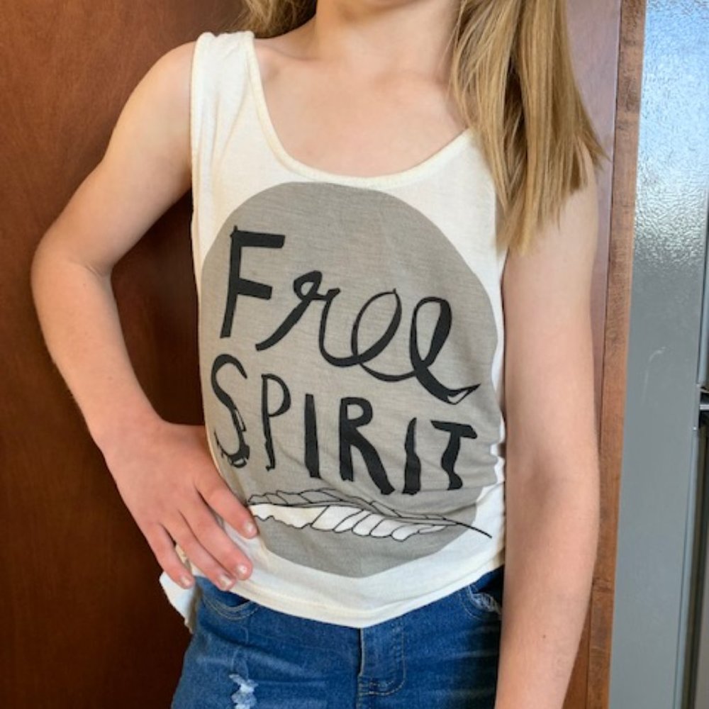 Girls White Tank Top